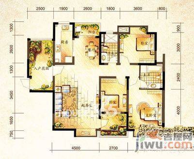 新城花园5室2厅2卫162㎡户型图