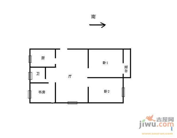 人才苑3室2厅1卫112㎡户型图