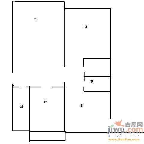 人才苑3室2厅1卫112㎡户型图