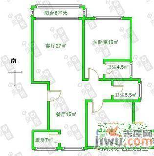 徽州人家2室2厅1卫90㎡户型图