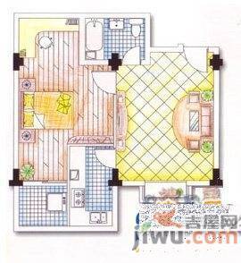 金色地带2室2厅1卫户型图