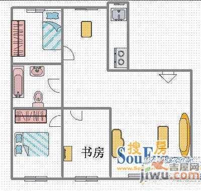 春华园3室2厅1卫129㎡户型图