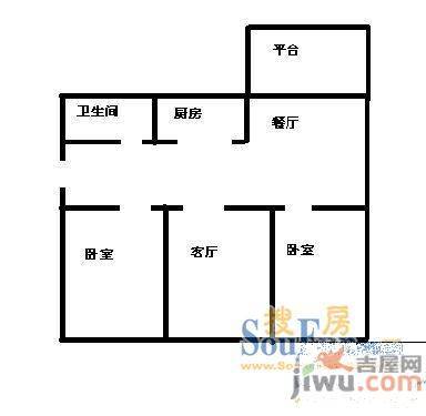 春华园3室2厅1卫129㎡户型图