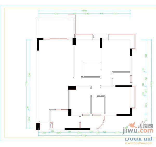 兴业瑞锦苑2室1厅1卫户型图