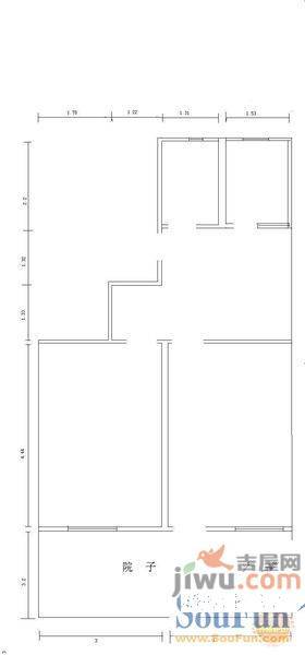 骆园小区2室1厅1卫74㎡户型图