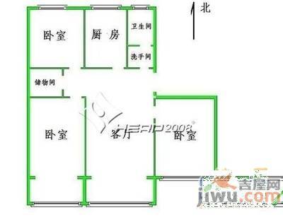 兴华苑3室1厅1卫85㎡户型图