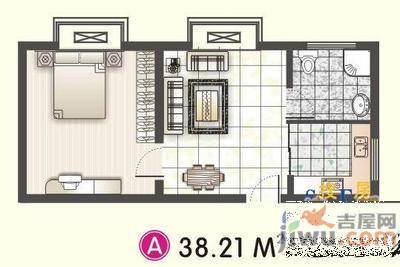 宝文都市公寓1室1厅1卫49㎡户型图