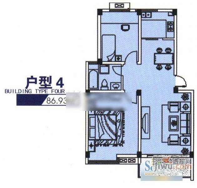 月亮湾亲水嘉园2室2厅1卫98㎡户型图