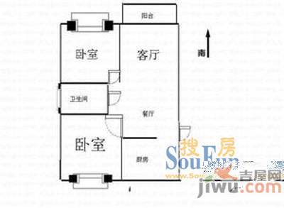 德邦翠馨居3室2厅2卫户型图