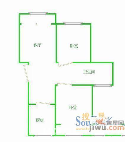 德邦翠馨居3室2厅2卫户型图