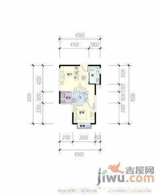 深圳花园2室1厅1卫70㎡户型图