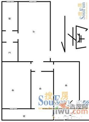 长城小区2室1厅1卫户型图