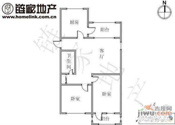 华源国际城3室2厅1卫125㎡户型图