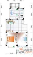 阜阳北路市政小区2室2厅1卫80㎡户型图