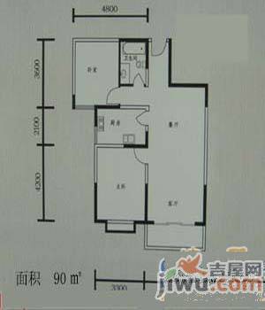 大鹏怡和华庭2室2厅1卫83㎡户型图