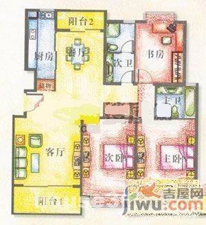 凤凰城桂香堤岸2室2厅1卫99㎡户型图