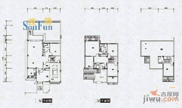 琥珀山庄2室1厅1卫57㎡户型图