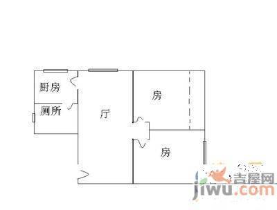 芜湖路邮政小区2室1厅1卫70㎡户型图