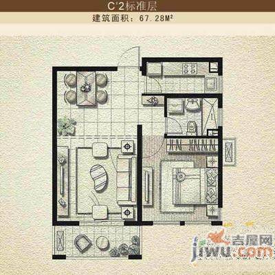 怡景苑3室2厅2卫124.2㎡户型图