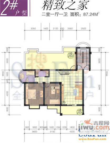 怡景苑3室2厅2卫124.2㎡户型图