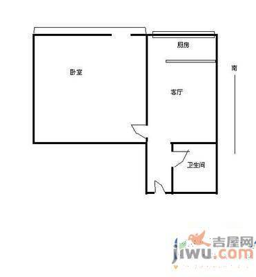 杏建小区3室1厅1卫103㎡户型图