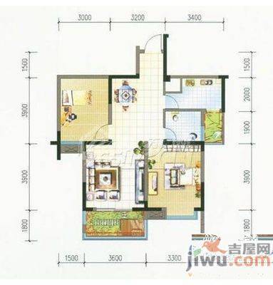 晨欣园3室2厅1卫110㎡户型图