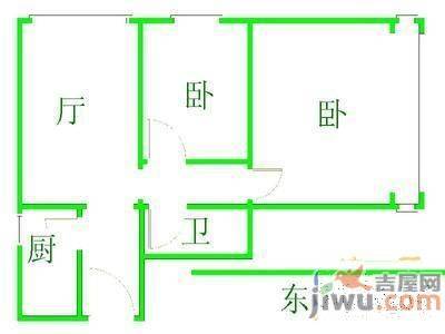 濉溪二村2室1厅1卫70㎡户型图