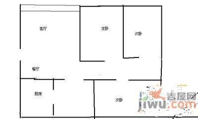 华业苑2室1厅1卫81㎡户型图