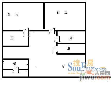 华丰小区2室2厅1卫户型图