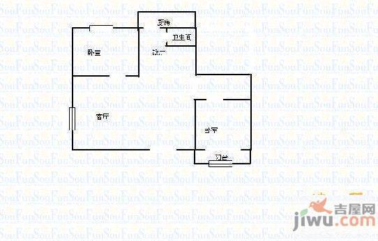 文忠苑2室2厅1卫户型图