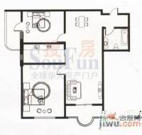 西苑小区2室2厅1卫75㎡户型图