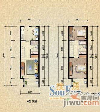 星海世纪3室2厅1卫112㎡户型图