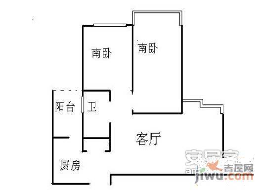 兴华苑3室1厅1卫85㎡户型图