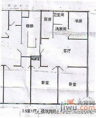 紫荆花园2室1厅1卫60㎡户型图