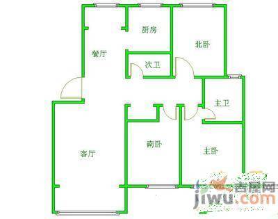 上林雅苑3室2厅2卫136㎡户型图