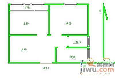 枫丹白鹭湖公馆2室2厅1卫100㎡户型图