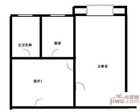 矿机小区3室1厅1卫75㎡户型图