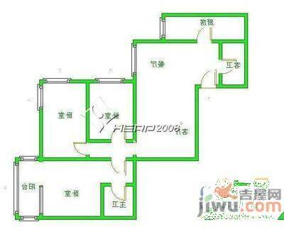 蜀鑫雅苑2室1厅1卫68㎡户型图