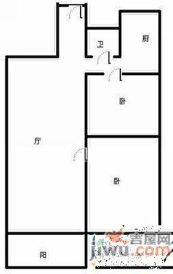 蜀鑫雅苑2室1厅1卫68㎡户型图