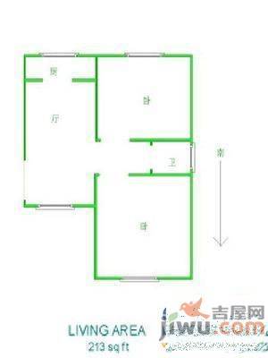 鑫源花园2室2厅1卫95㎡户型图