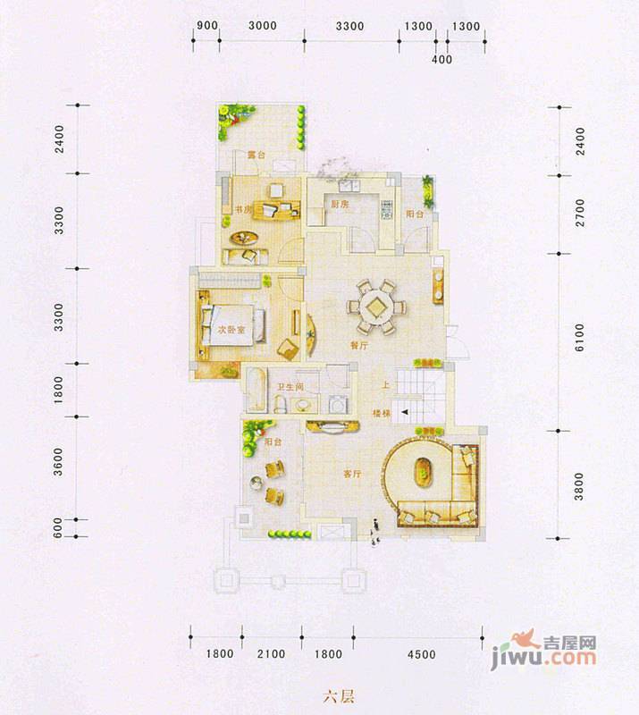 融侨上院4室2厅2卫192.9㎡户型图