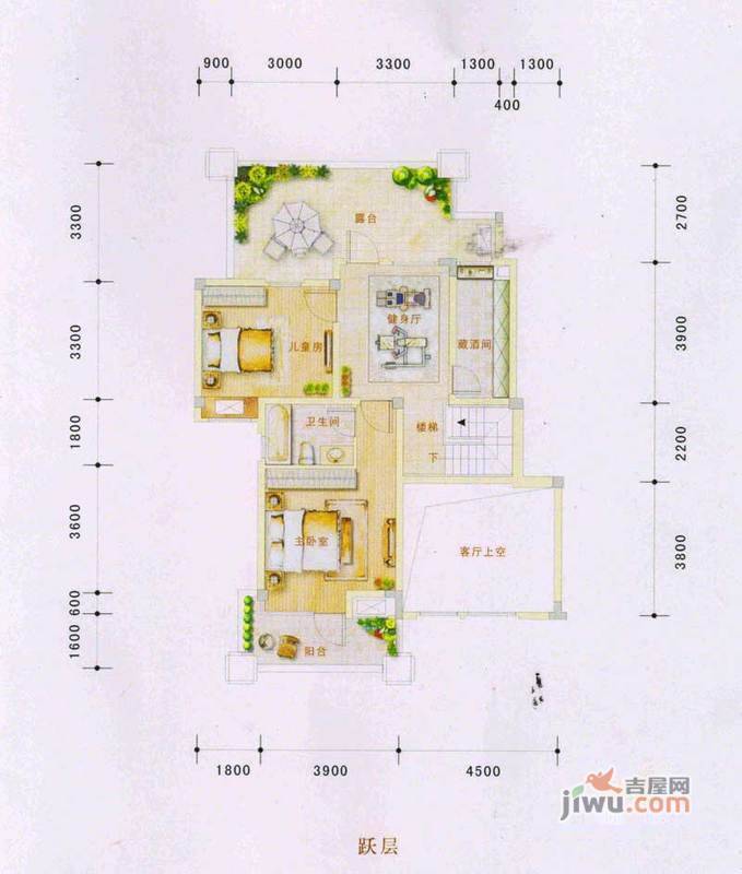 融侨上院4室2厅2卫192.9㎡户型图