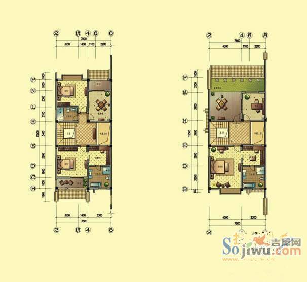 棠溪人家普通住宅46㎡户型图