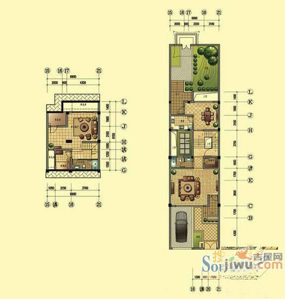 棠溪人家普通住宅46㎡户型图