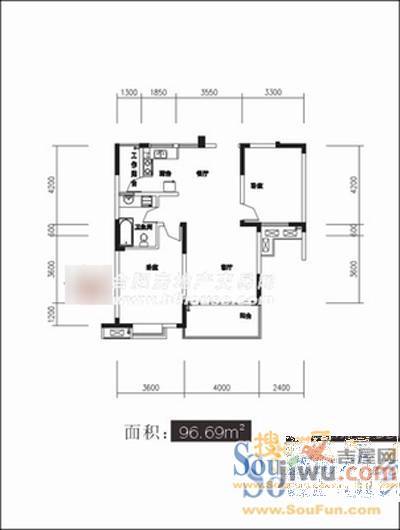 实嘉原创生活3室2厅2卫114㎡户型图