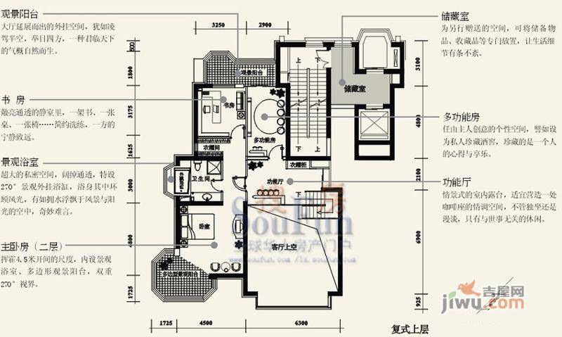 正茂御景东方5室3厅3卫340.3㎡户型图