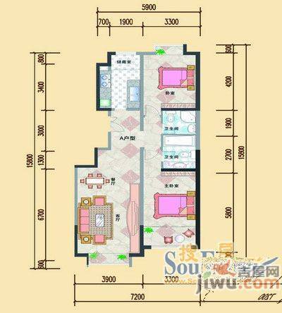 金轮馨园3室0厅0卫户型图