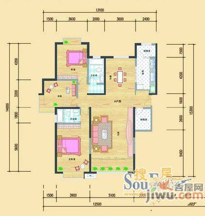 金轮馨园3室0厅0卫户型图