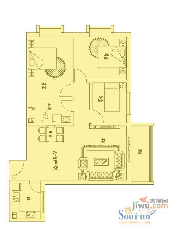 省委政协楼2室0厅0卫户型图