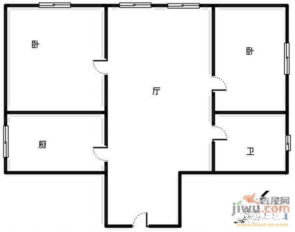 明仁花苑1室1厅1卫户型图